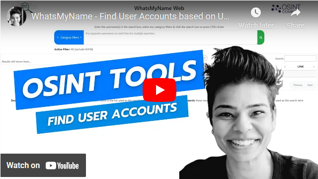 WhatsMyName Web App