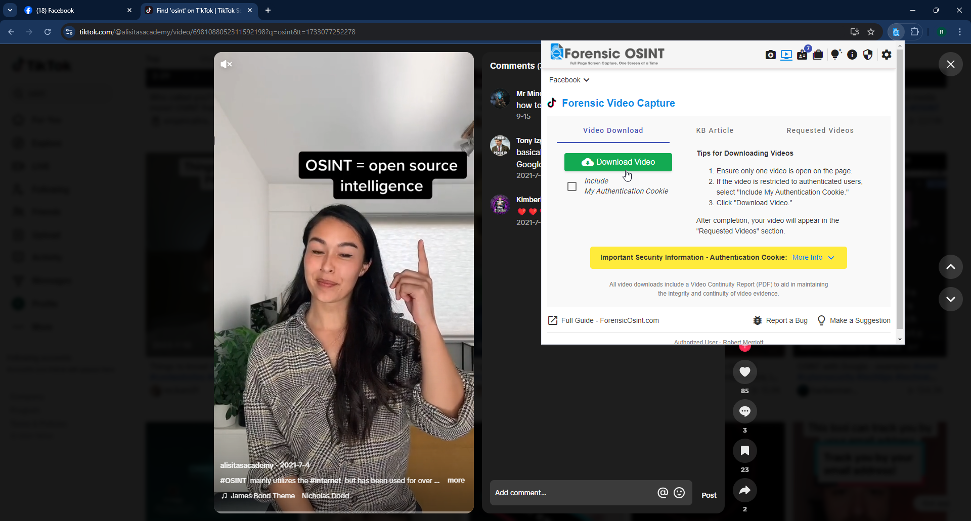 TikTok Video Download Request