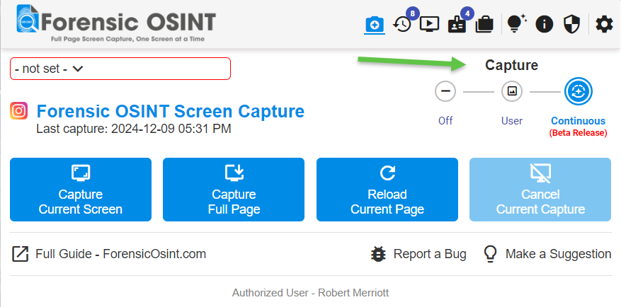 Continuous Capture in Action