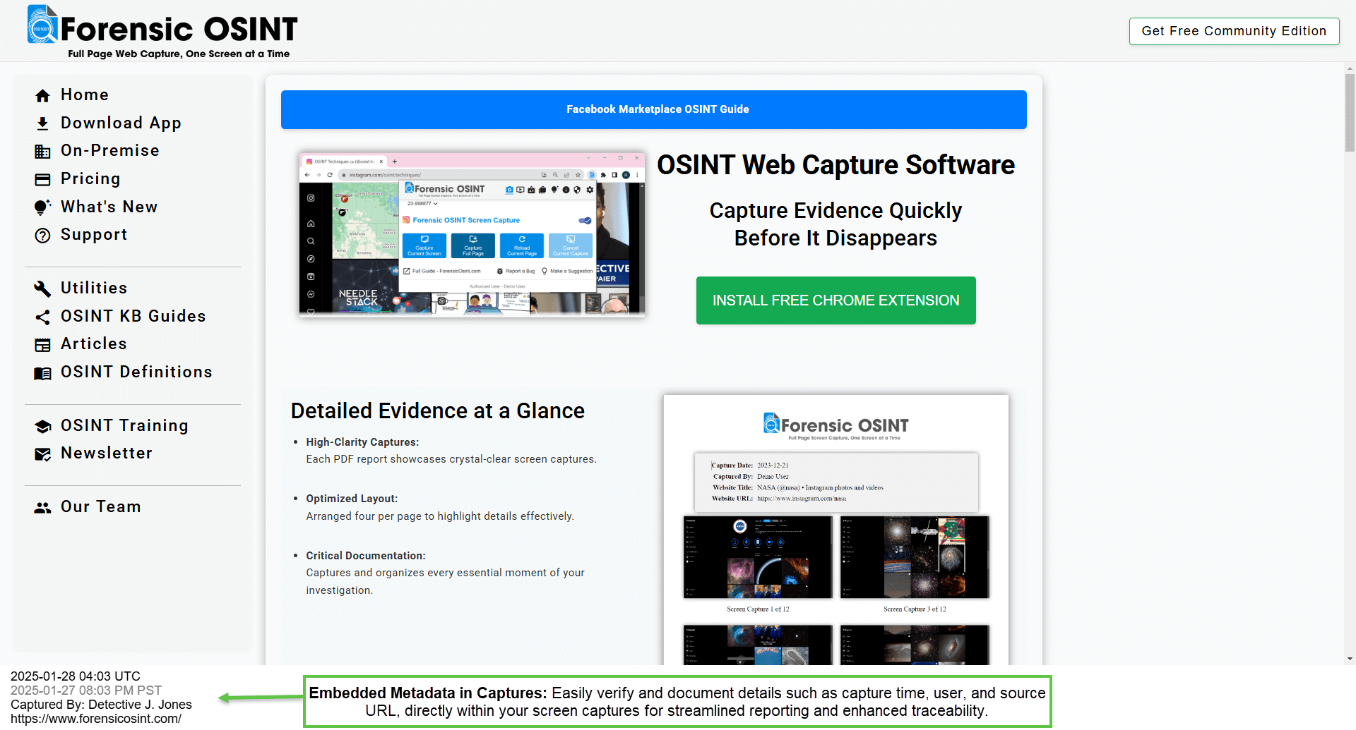 Embedded Metadata in Screen Captures