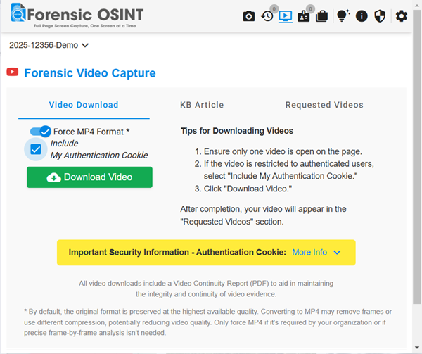 Force MP4 Video Downloads